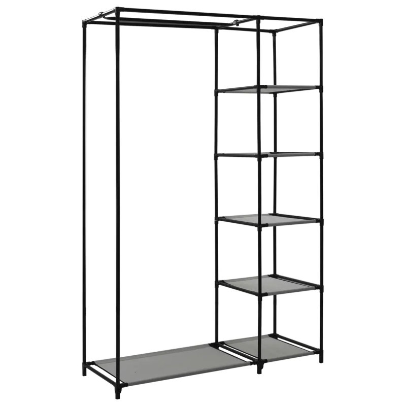 2 Door Metal Wardrobe, Grey