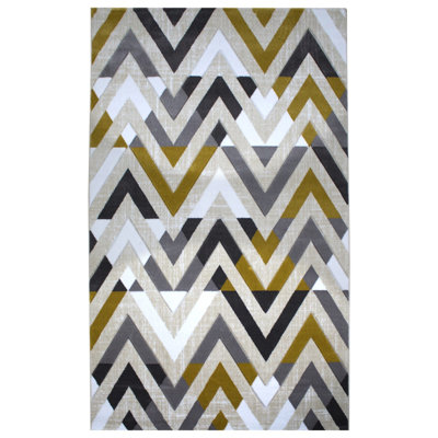 Tapis beige / gris / jaune Dalis