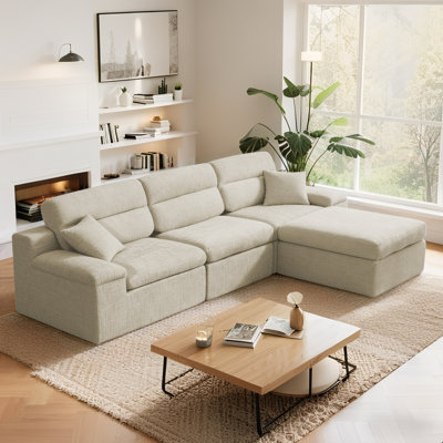 Canapé modulaire en L 110 po Chenille