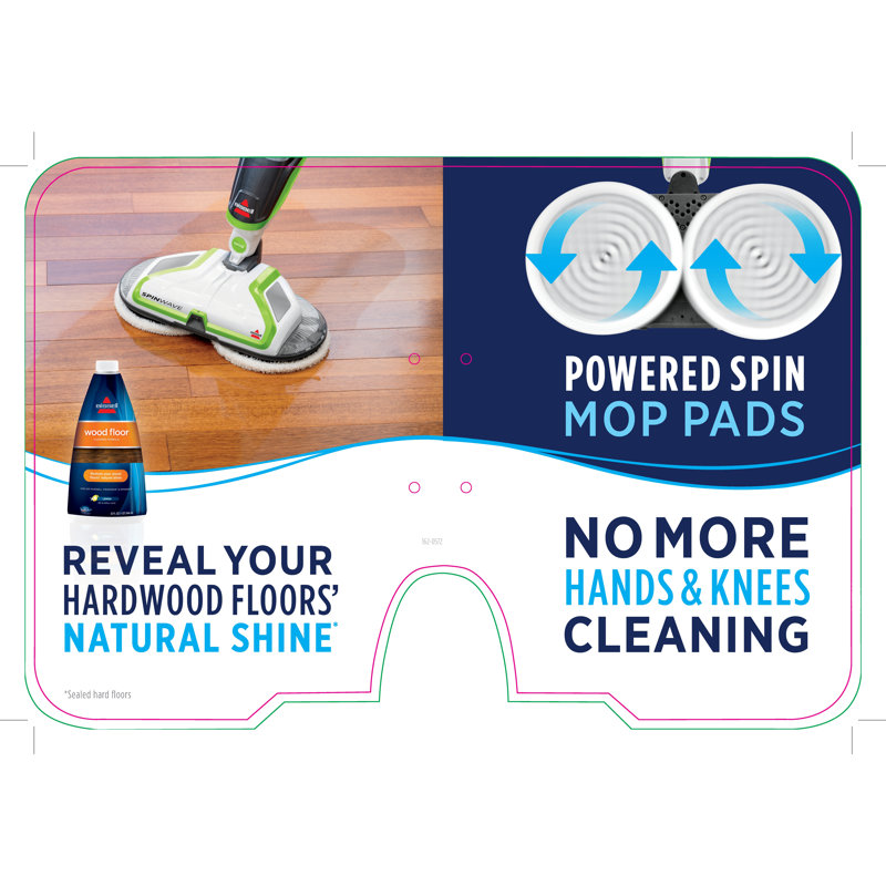 Green Spinwave Powered Hard Floor Mop with On-Demand Spray