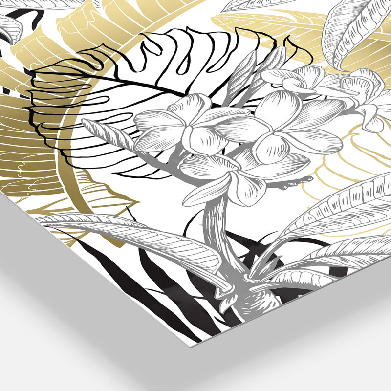 Horloge murale tridimensionnelle tropicale i Mid-Century