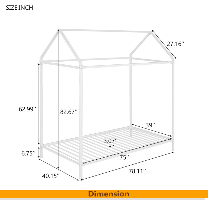 Structure de lit House, Blanc