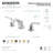 Kingston Brass Restoration Two-Handle 3-Hole Deck Mount Widespread Bathroom Faucet with Retail Pop-Up Drain-69607138