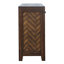 Dwyla Modern Transitional 32" Chevron Electric Fireplace Console TV Stand - Oak