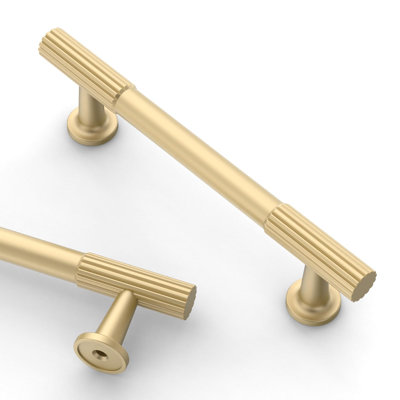 10 Pack 3 Inch(76Mm) Brushed Gold Cabinet Pulls Kitchen Cabinet Handles, Cabinet Pulls Kitchen Cabinet Hardware For Cupboard Drawer Pulls