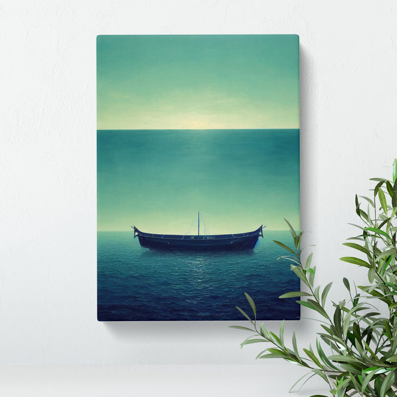 Boat Under The Ocean - Print, Wrapped Canvas, 50cm H x 35cm W x 3cm D, No Matte