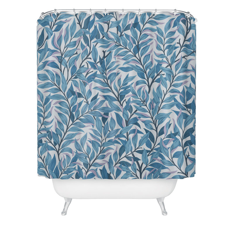 Rideau de douche Avenie Romantic Botanica IV, Bleu floral 27