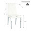 Table en verre de style moderne, conception élégante, ensemble de chaises de salle à manger à base de support durable, pieds de chaise galvanisés (ensemble de 5)-1465175054