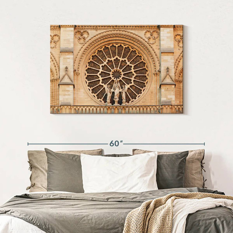 Lilie Notre Dame Rose Window, 30" H x 45" W