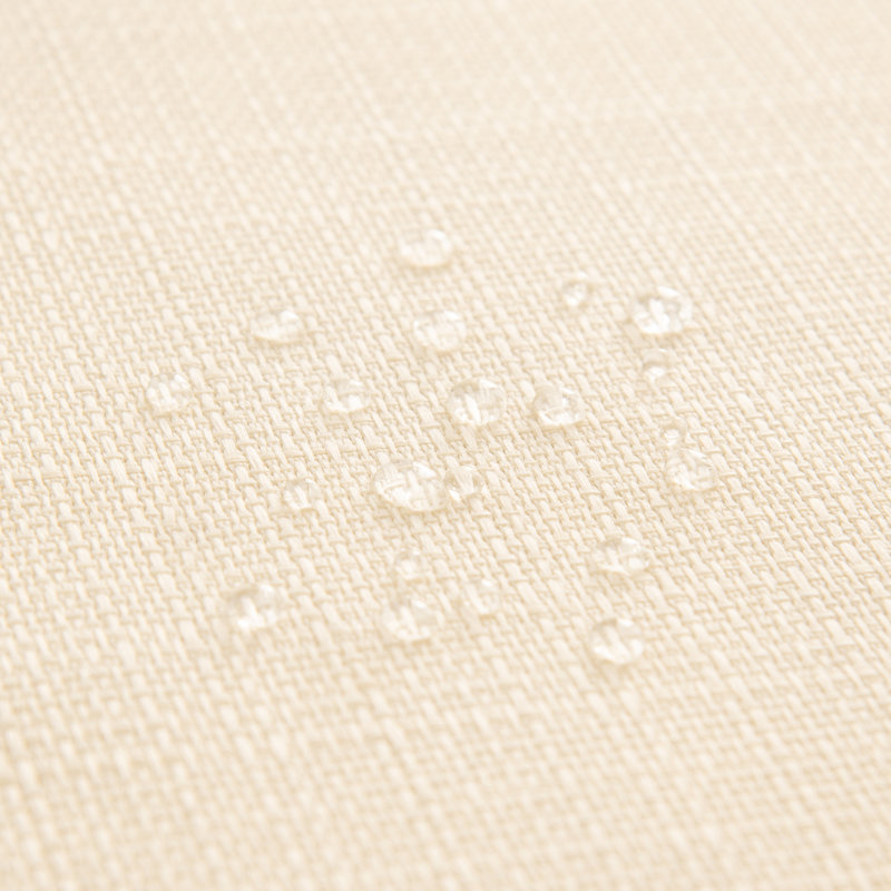Avo Solid Texture Water And Stain Resistant Rectangular Polyester Tablecloth, 70" x 52", Ivory