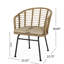 Chaise pivotante d'extérieur, coussins d'eau, 22,26 P x 22,27 po 29,91 H, assemblage requis, structure en forme de baignoire brune et beige