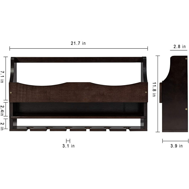 Porte-bouteilles mural en bambou Dhmaker