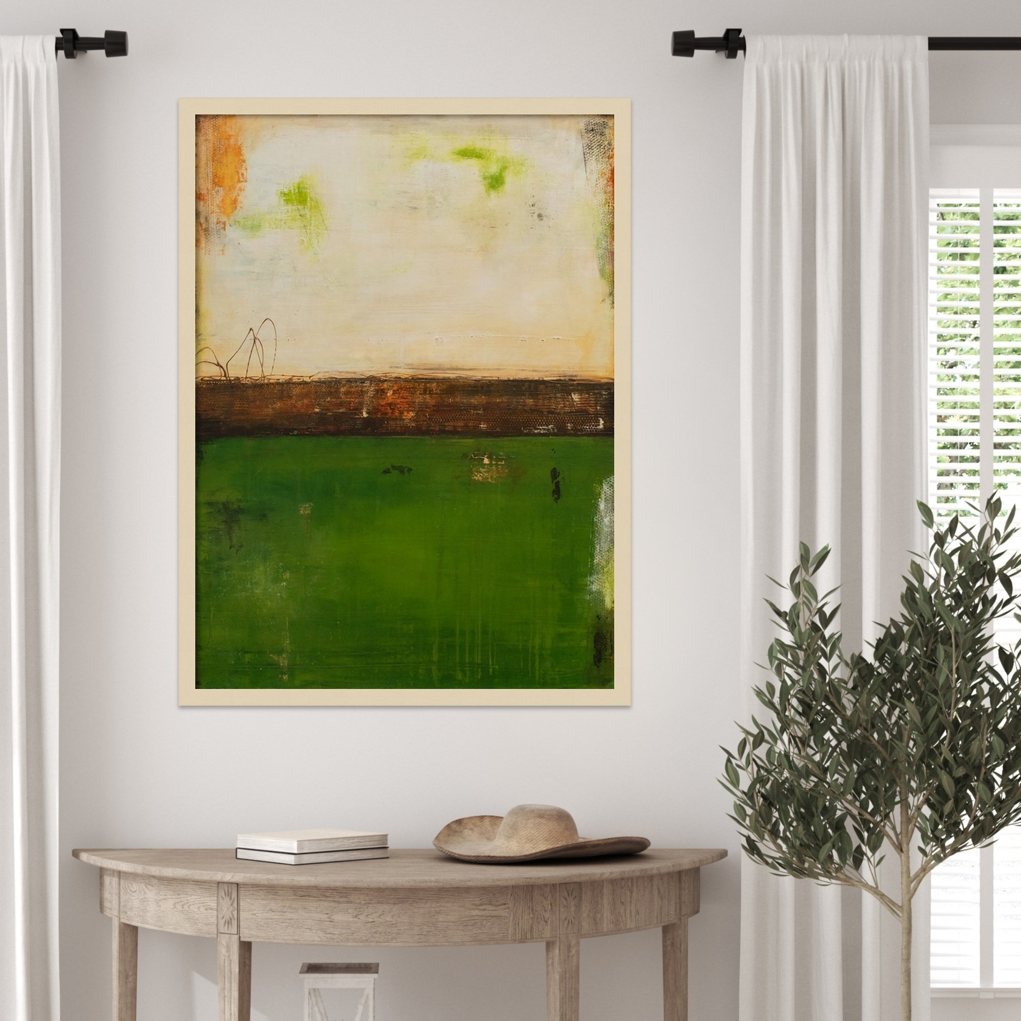 Forest Hill Trail by Mauro Wood Framed Wall Art Print, Brown, 33" H x 25" W