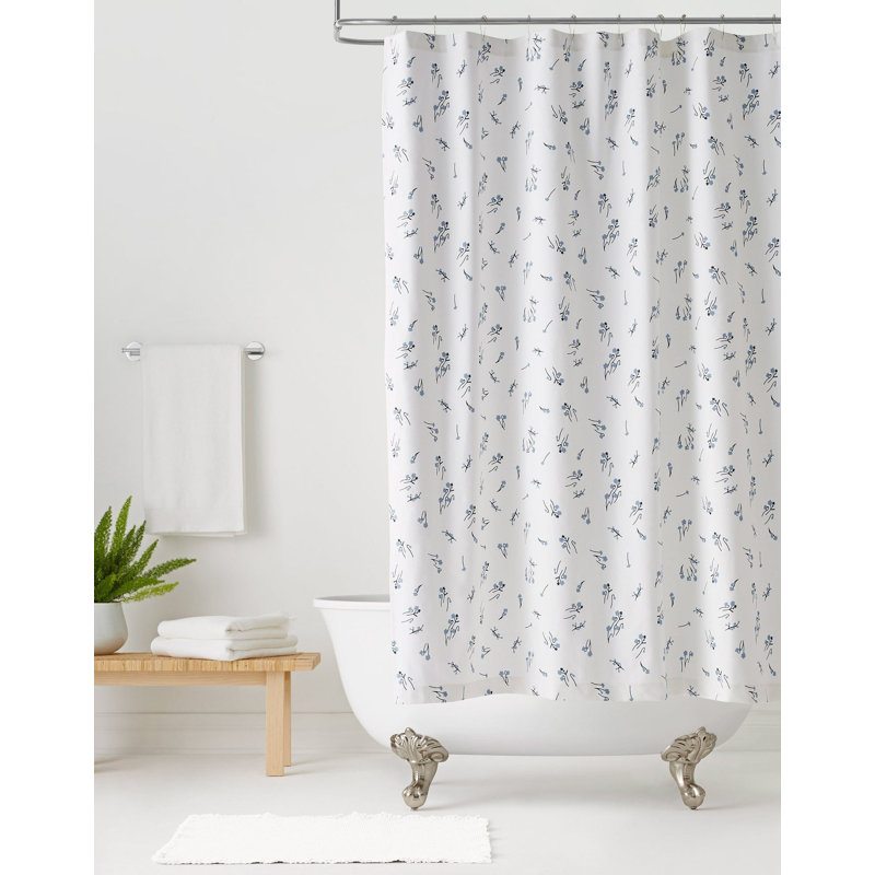 Rideau de douche Wildflower, Blanc