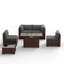 Ensemble de conversation modulaire en rotin pour 4 personnes avec coussins-570393813-562157633