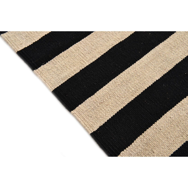 Tapis noir et blanc 3x5