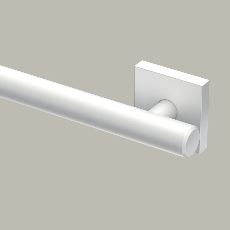 Elevate Wall Mount Stainless Steel Grab Bar, ADA Compliant Safety Bar, 24" W, Matte White