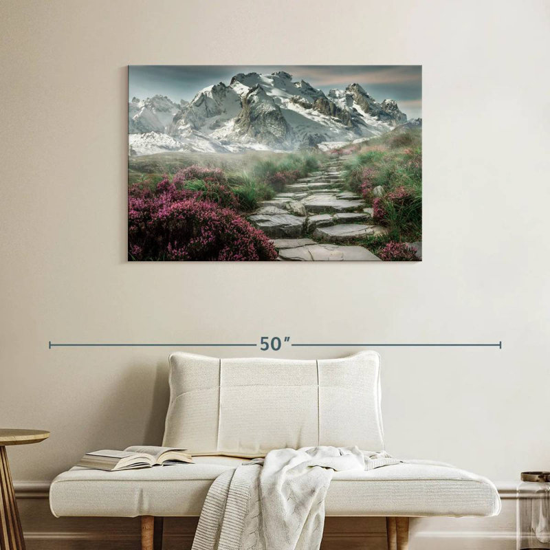 Alvord Scenic Snowy Mountain, H 26 po x l 39 po