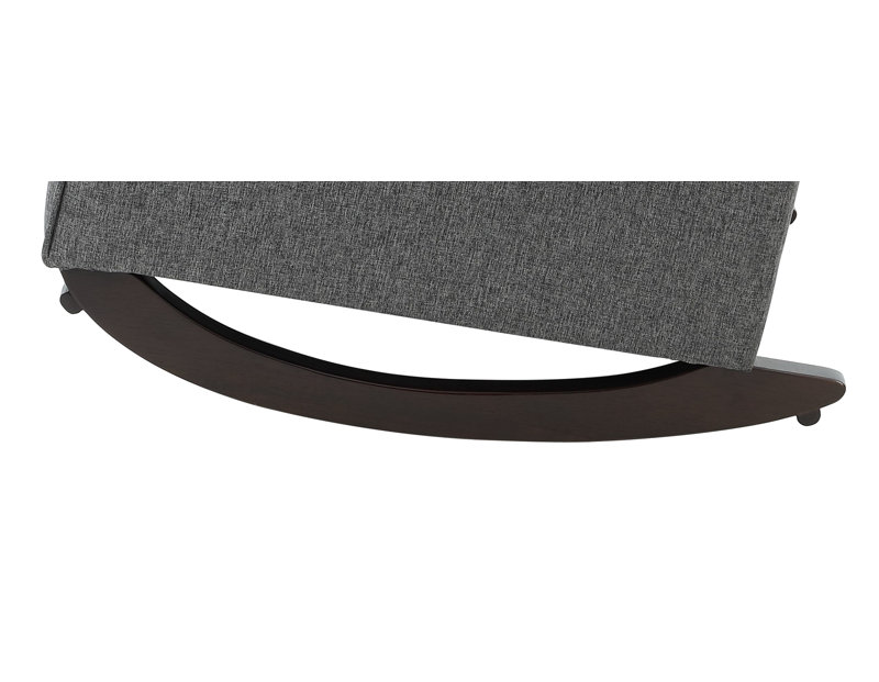 Chaise berçante Fabien en tissu gris