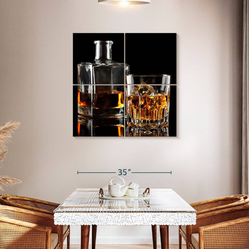 Ensemble de carafe à whisky Yarlin, H 38 po x l 38 po