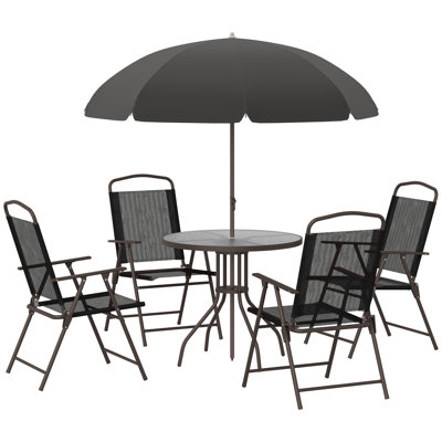 Round Steel Patio Dining Set