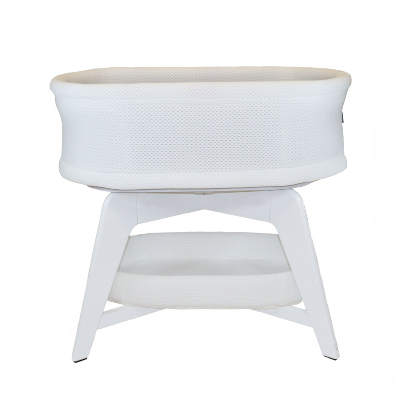 Evi Smart Bassinet, White Wood