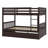 Full Over Full Rubber Wood Bunk Bed – Twin-Size Trundle, Ladder, Guardrails & Convertible To 2 Full Beds-1791343149