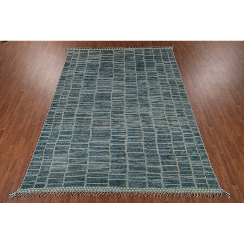 Tapis oriental marocain en laine fait à la main 9 x 12