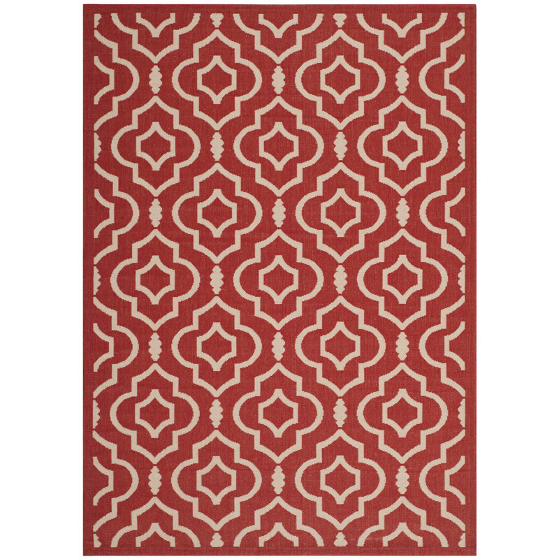 Herefordshire Performance Geometric Indoor/Outdoor Area Rug, Rectangle 4' x 5'7"