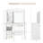 35" Makeup Vanity with LED Mirror and 5 Drawers-955447624