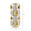 Ajalon Handmade White with Gold Decorative Ceramic Vase for Living Room Modern Home Decoration Accent Piece-492609062