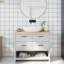Abisoye 100cm Solid Wood Bathroom Vanity Top-376756628