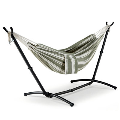 2 Person Stripe Hammock with Frame