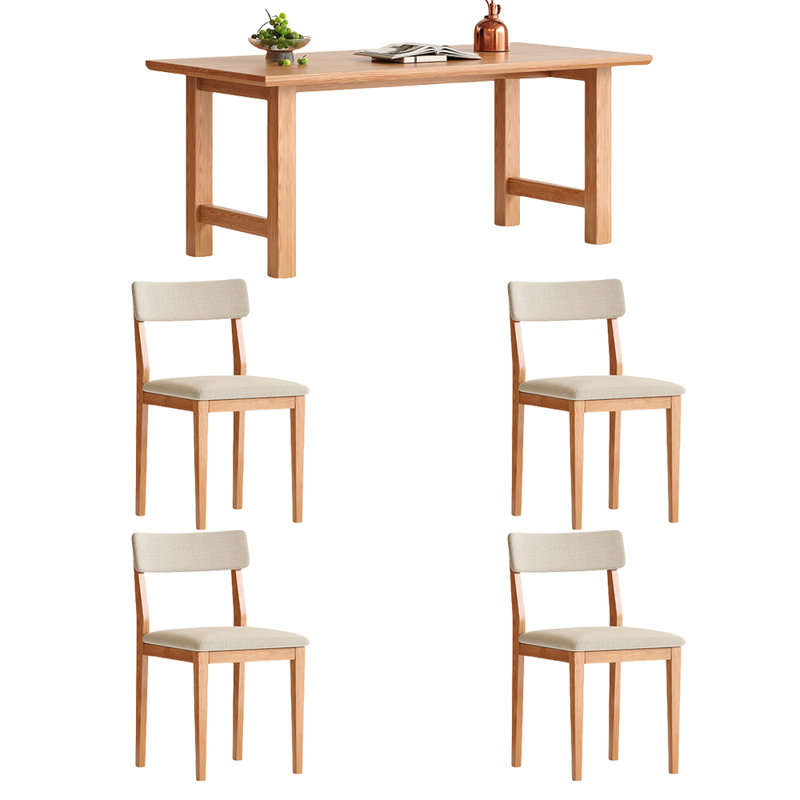 Dining table and chair combination, 29.52"H x 62.99"L x 31.49"W