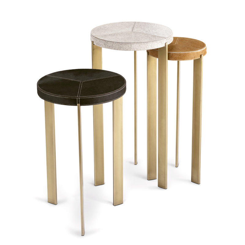 Andres Nesting End Table, Brass