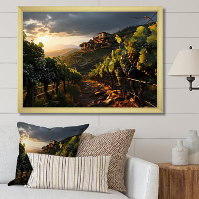 " Vineyard Misty Meadows Cellars II " Mixed Media and Color Photography Print