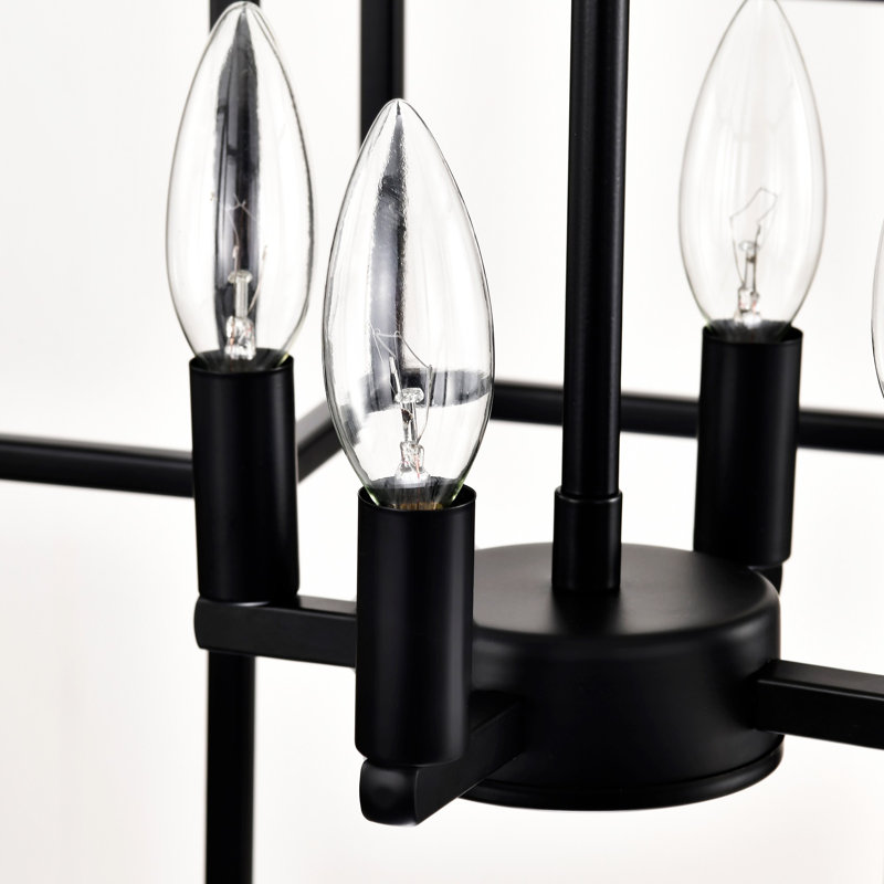 Lanterne en métal 4 lumières , Noir mat