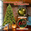 Arbre de Noël pin vert 90 po avec 550 lumières DEL et pommes de pin