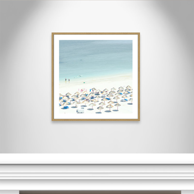 «Sesimbra I» par Ingrid Beddoes - impression, Toile avec cadre en bois beige, H 33,25 po x l 33,25 po x P 0,75 po