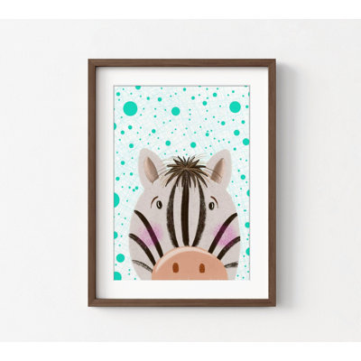 Affiche de zèbre Arit mignon, imprimé animalier bébé Safari, décor de chambre de bébé zèbre, Art animalier de bébé, art de chambre d'enfant Safari, impression adorable bébé, Art mural encadré