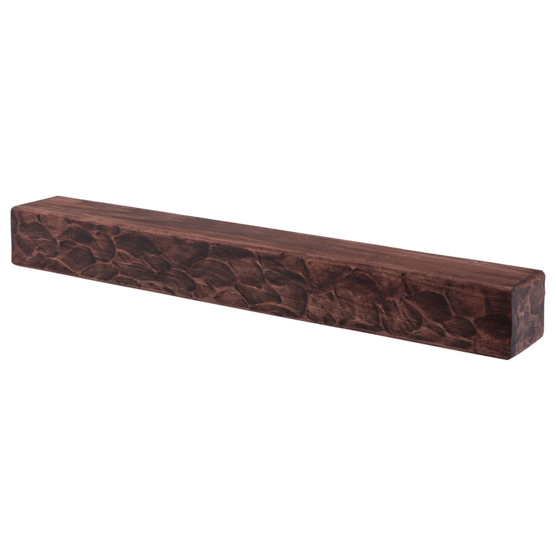Rough Hewn Fireplace Shelf Mantel, Mahogany, 72", 9"
