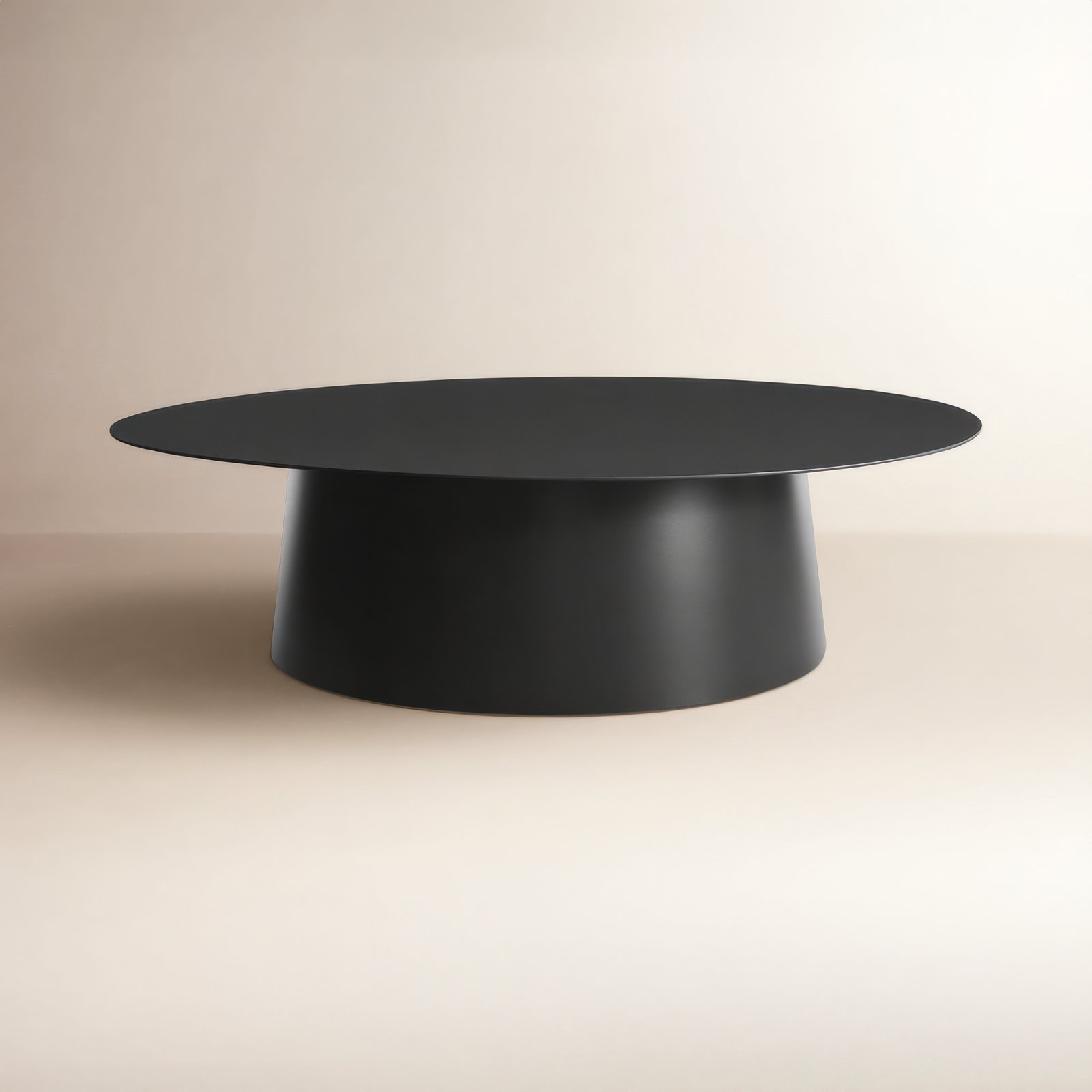 Circula Single Coffee Table, Oblivion, 15" H x 36" L x 36" W