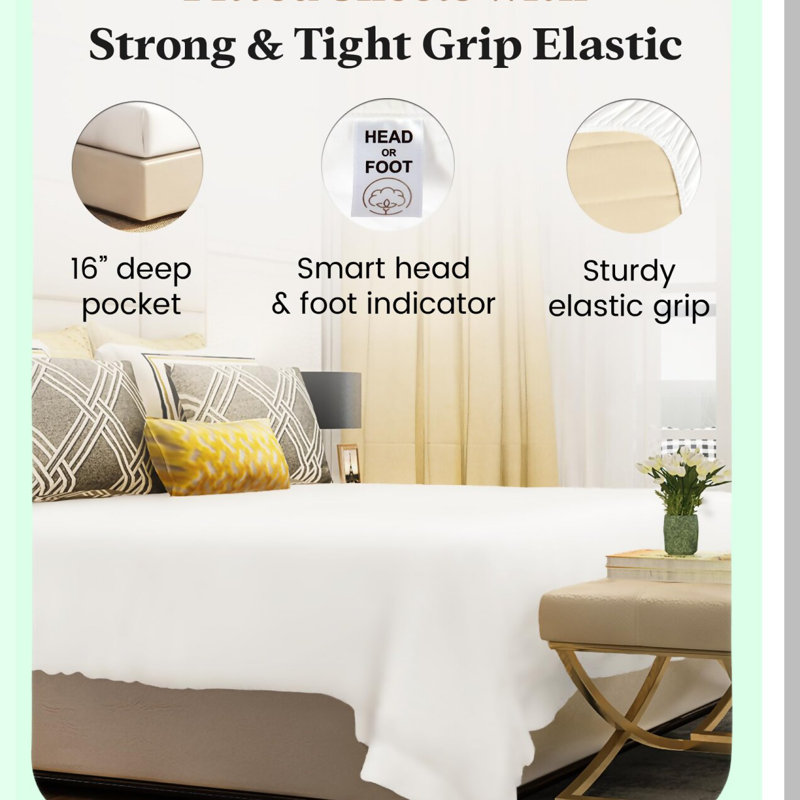Luxury Cotton 1000 Thread Count Deep Pocket Fitted Sheet