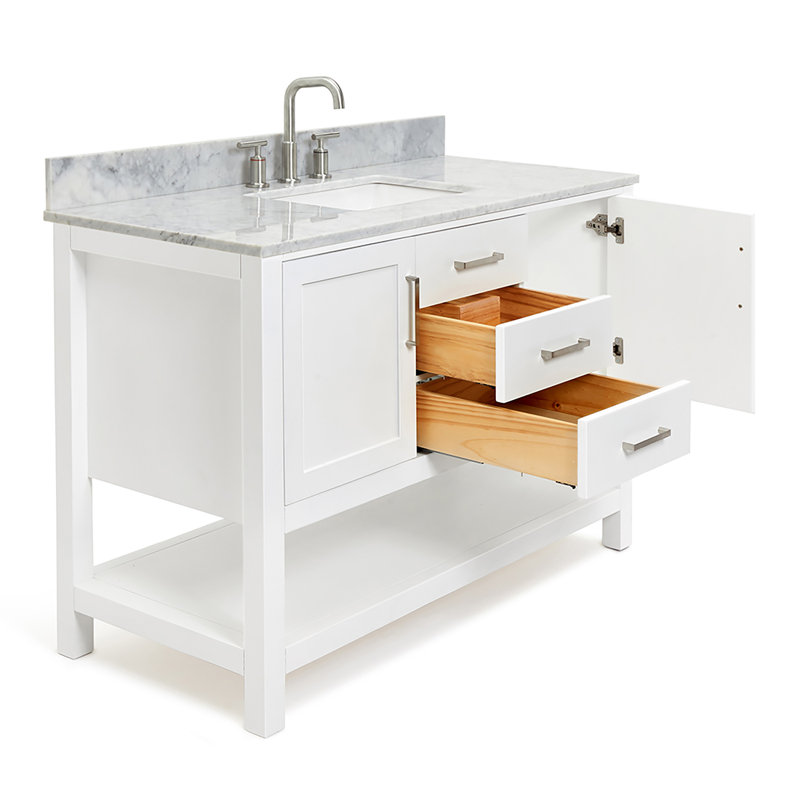 Bayhill 49'' W Single Vanity, White