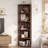 Finkel 66.9" H x 17.2" W Fan-Shaped 6-Tier Corner Bookcase, Wooden Opening Bookshelf-521880008