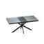 Table de salle à manger rectangulaire rétro extensible, chaise de salle à manger en métal simple et élégante, ensemble de table à manger et de chaises-640954143-640954140