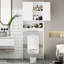Over The Toilet Storage Cabinet Toilet Bathroom Shelf Organizer With Double Doors