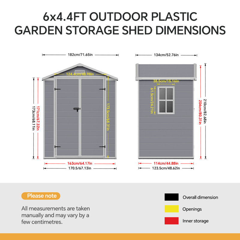 PP Plastic Tool Shed – Grey