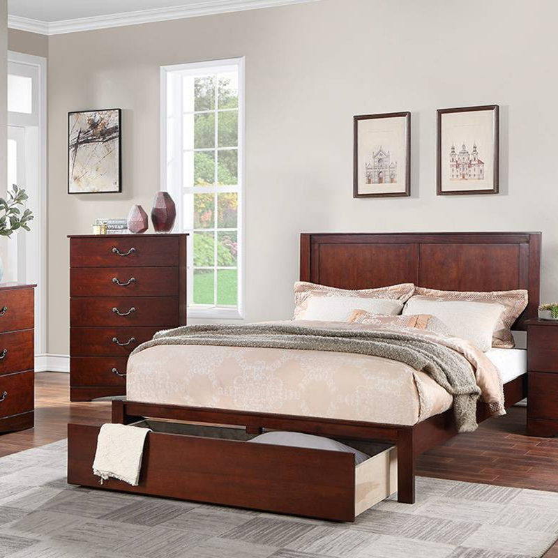 Mobilier de chambre à coucher rustique 1pc, Très grand californien, Cerisier
