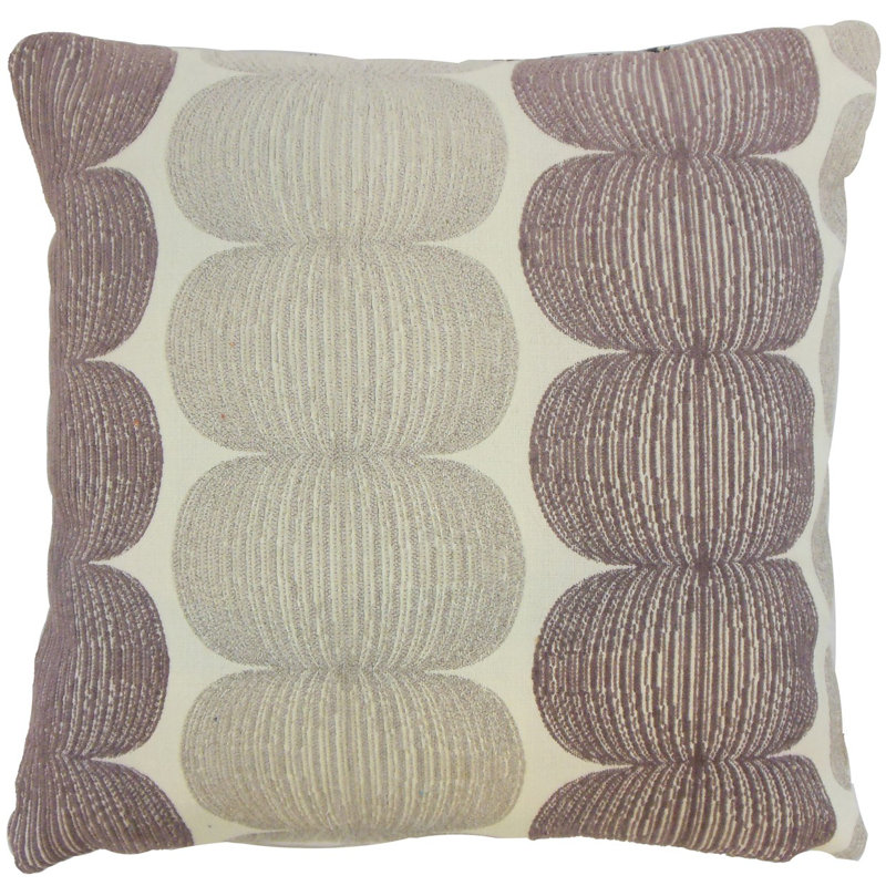 Abarne Reversible Throw Pillow, 20" x 20", Plum